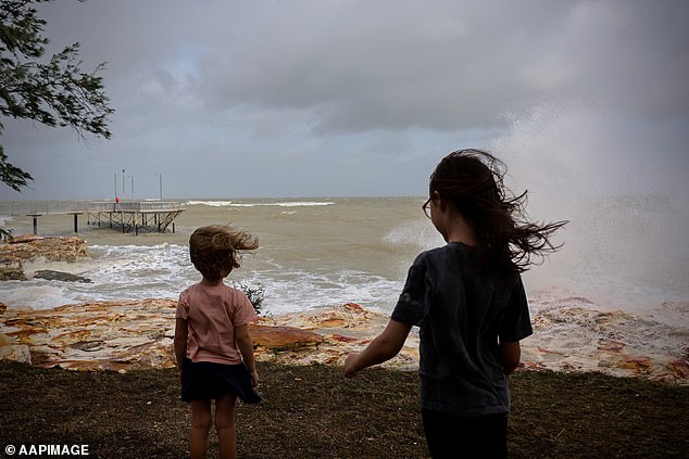 The wet season in Darwin has made rain and storms a daily possibility (pictured)