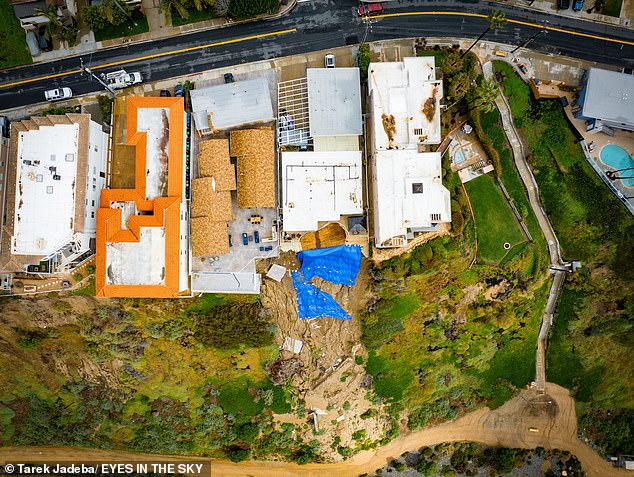 The Dana Point collapse is simply the latest in a series of incidents that have besieged Southern California in recent weeks. In the photo: a landslide in San Clemente