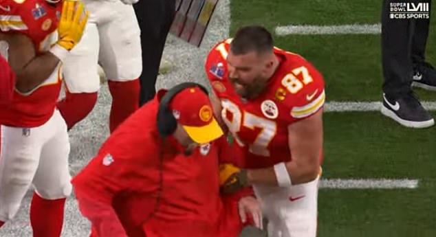 Kelce erupted in fury after the Chiefs missed a chance for their first touchdown of the game.