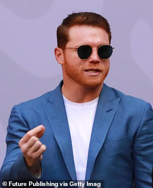 The world boxing champion, Saúl Álvarez, known as Canelo Álvarez during the 2023 National Sports Award ceremony and encouragement to the delegations at the Pan American and Parapan American Games in Santiago, Chile.