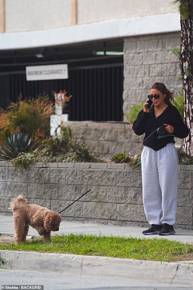 The Real Housewives of Miami star, 49, looked casual and cool for the outing, wearing a black zip-up hoodie and oversized gray sweatpants.