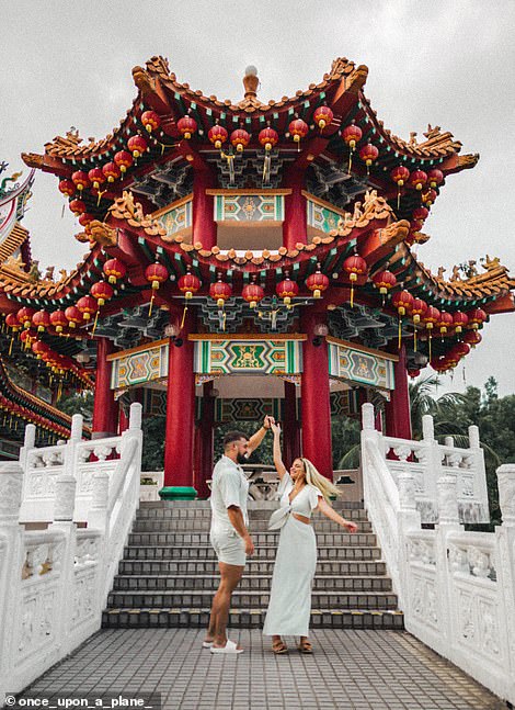 Ruan is shown spinning Lee-Chazelle around the Thean Hou Temple in Kuala Lumpur, Malaysia.