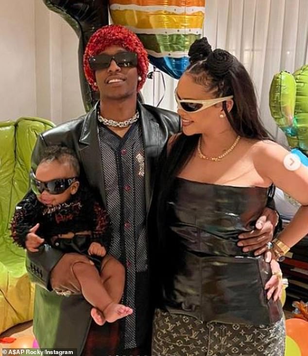 A$AP and Rihanna welcomed their first child, RZA Athelaston Mayers (pictured) in May 2022, and their second child, Riot Rose Mayers, last August.