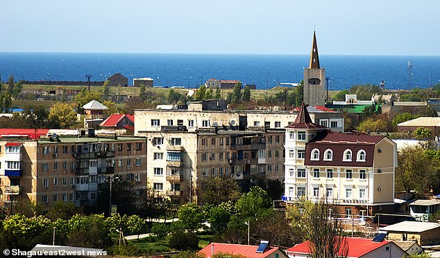 The incident took place in the coastal town of Chornomorske, in the north of occupied Crimea, on Friday after celebrating Russia's Defender of the Fatherland Day.