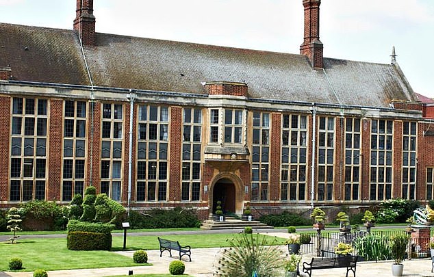 Dinal was a pupil at Whitgift School in Croydon (pictured), near the family's detached home in Sutton, south London, where boarding fees reach £48,000.