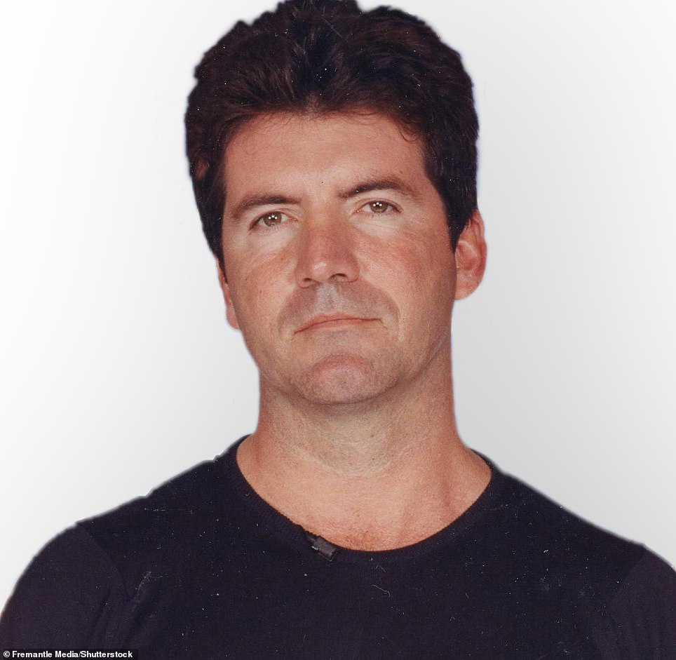 Then and now: Simon Cowell in one of the first publicity photos from 2002