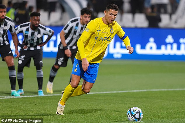 Ronaldo scored his team's first goal in a 3-2 victory and takes his tally to 22 goals for the season.