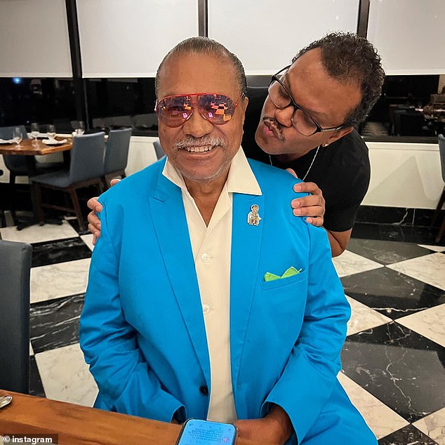 The 86-year-old acting legend is seen with his son Corey Dee Williams, 64.