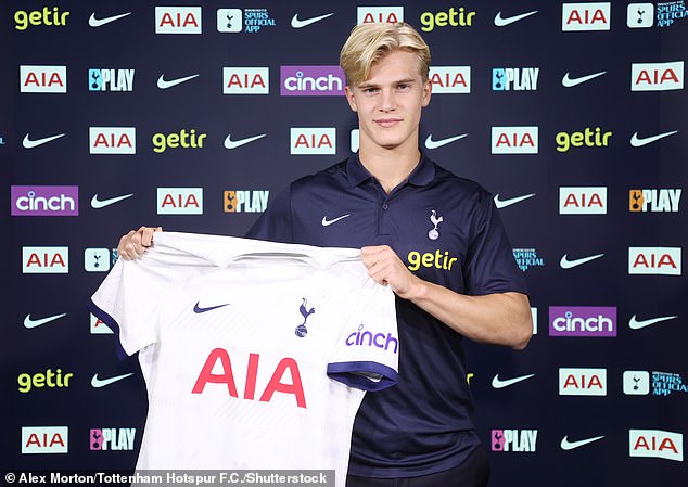 Bergvall will join Tottenham in the summer following his £8m transfer
