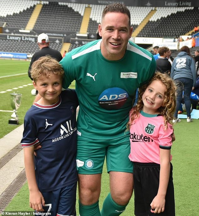She shares Jett, nine, and Bunny, eight, with Kieran Hayler, to whom she was married for eight years until 2021.