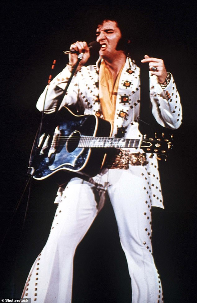 Kanye also appeared to compare his plight to that of Rock n' Roll legend Elvis Presley; Elvis photographed in 1972