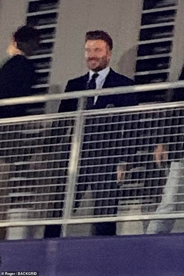 David was photographed watching the match from a box before leaving the stadium, following the clash between LA Galaxy and Inter Miami.
