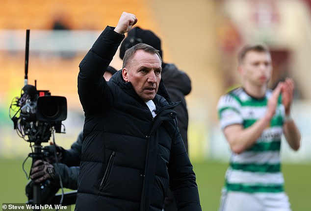 Rodgers celebrated his team's dramatic victory at Fir Park but then became embroiled in controversy.