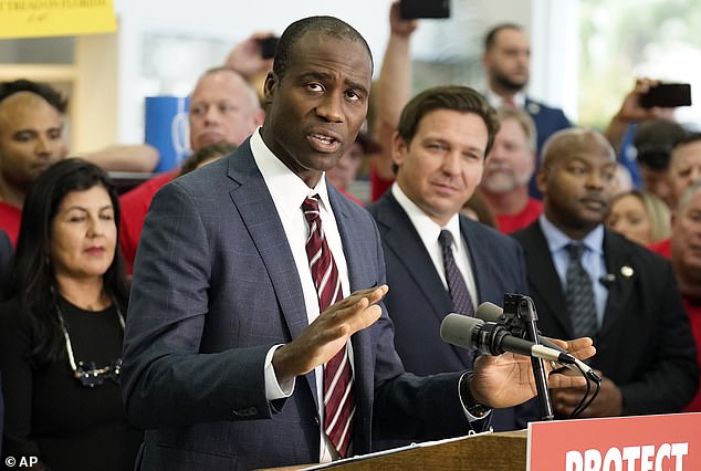 Florida Surgeon General Dr. Joseph Ladapo (pictured) told parents they could decide whether to quarantine their children or let them continue attending school.  This plan has come under increased scrutiny.