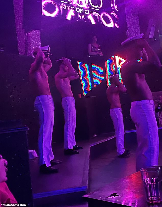 Pictured: PleasureBoys performers dressed as sailors during their show in Birmingham
