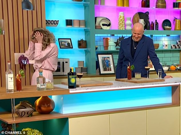 After saying the gaffe, Portia buried her head in her hands and paced back and forth across the studio kitchen.