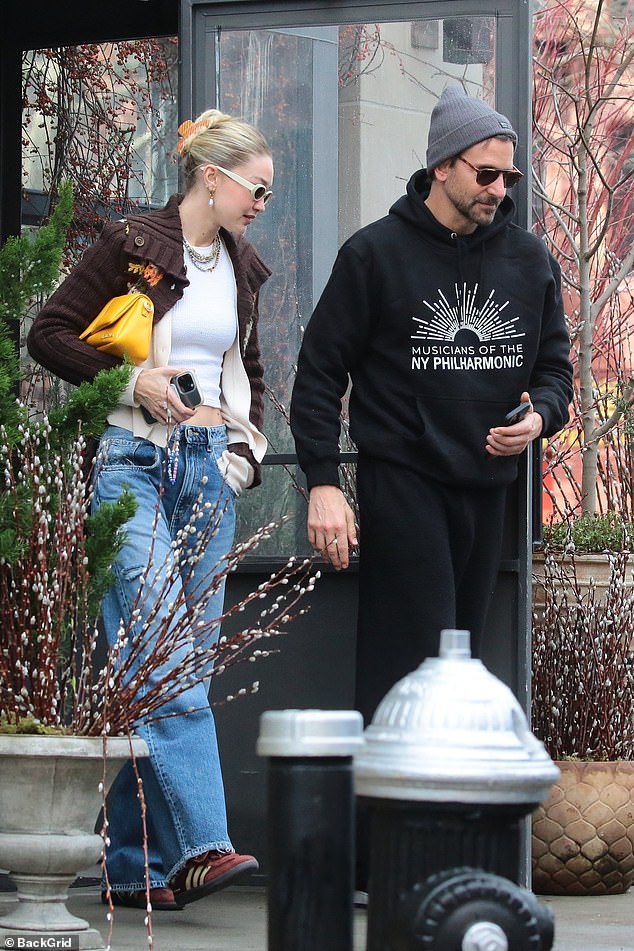 The loved-up couple was spotted on a very casual day having breakfast together at the Corner Bar in Chinatown, Manhattan on Monday.