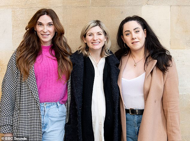 Pictured, left to right, Doctor Who: censored writer Juno Dawson, former Doctor Who star Jodie Whittaker and actress Charlie Craggs.