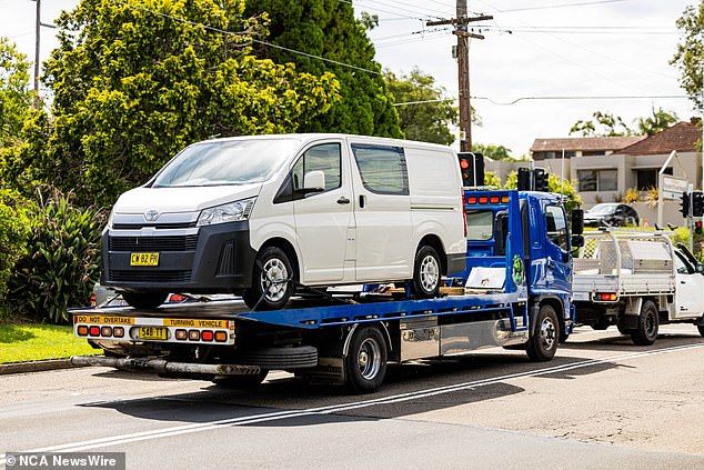 The Toyota HiAce van rented by Beau Lamarre-Condon was found in Grays Point, in Sydney's south, on Friday morning after it was handed over to police.