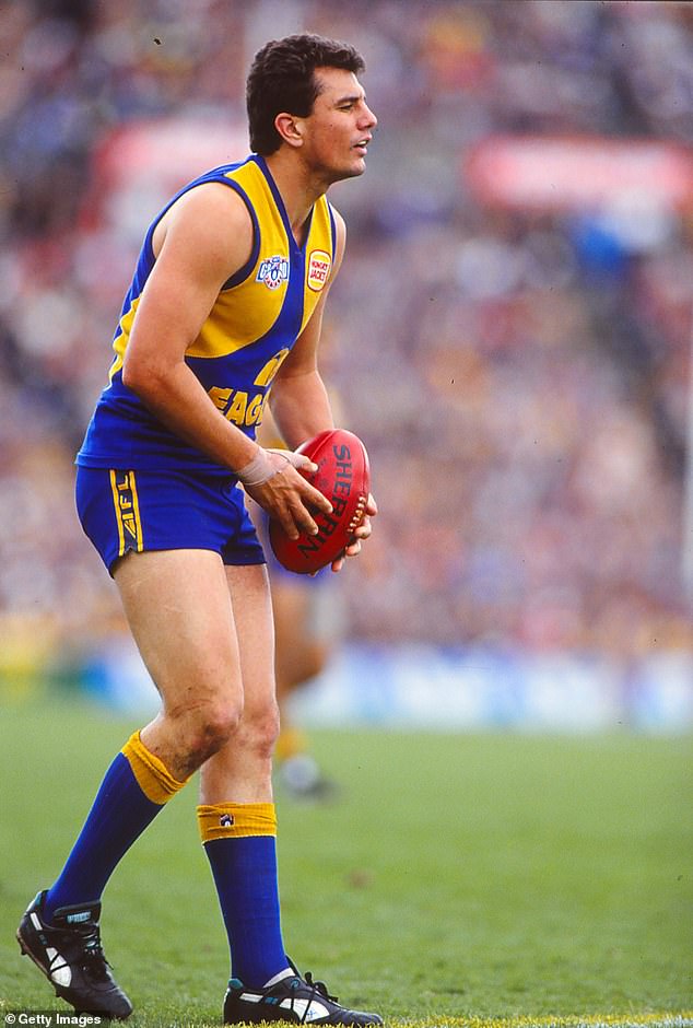 Sumich (pictured playing in the 1991 AFL Grand Final) retired as the team's all-time leading scorer after playing 150 games.