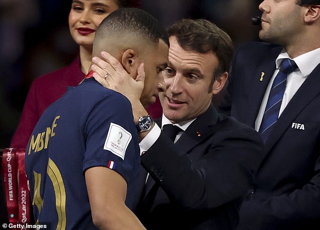 France's prime minister previously sought to console Mbappe after his World Cup final defeat in Doha.