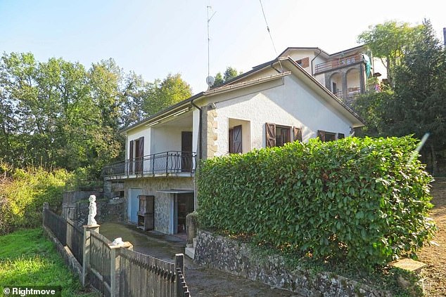 This two-bedroom detached house in Tuscany is for sale through Lunigiana2000 estate agents for £150,000, the equivalent of around £128,000.