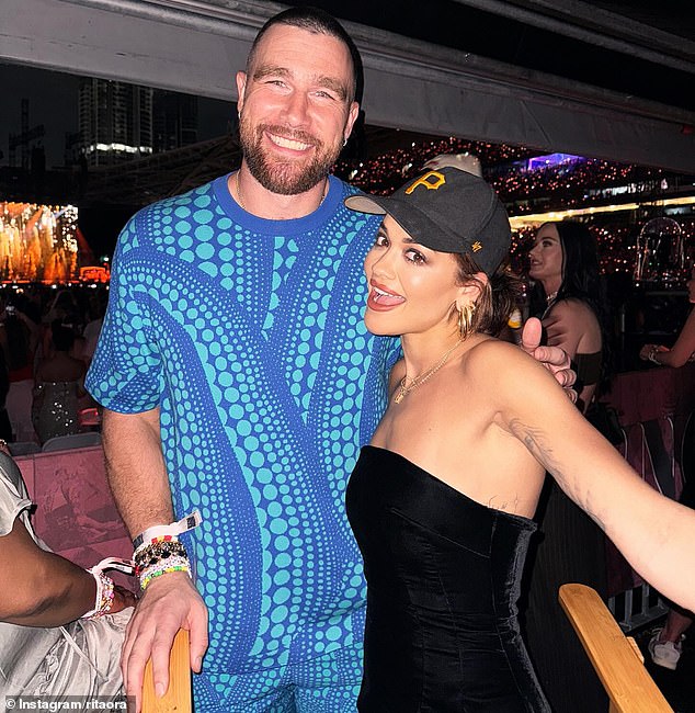 Travis was also in the land 'Down Under' to support his pop star girlfriend with singer Rita Ora.