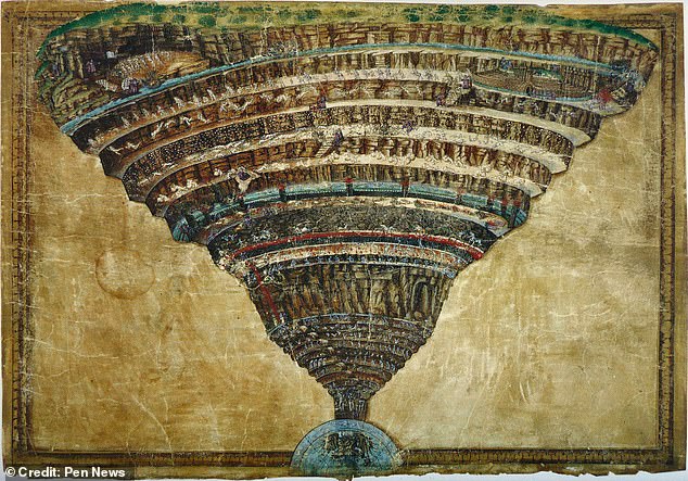 His description of hell is now the norm: a nine-circle hell where the worst offenders are confined to the deepest confines and sinners receive ironic punishments for their misdeeds.