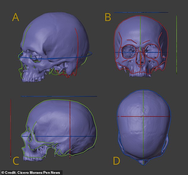 The authors began by digitally recreating the Italian poet's skull, using an analysis of his bones from 1921, reinforced with data from a 2007 article about his face.