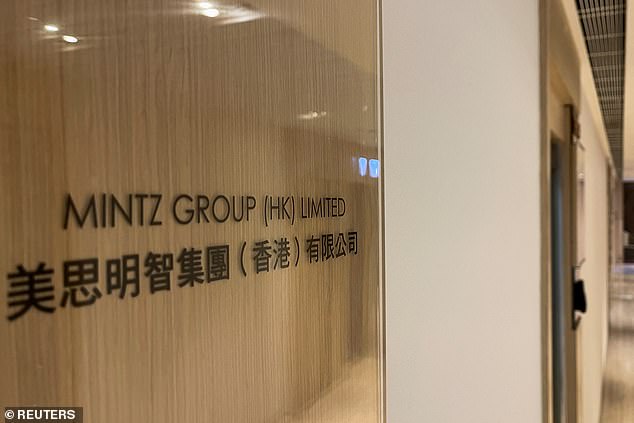 In March, the Beijing office of the US consulting firm Mintz Group was raided and five Chinese employees were detained. The company's Hong Kong office is seen above.