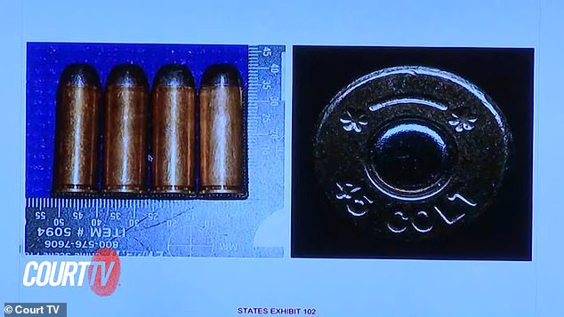 The live ammunition in the gun that killed Hutchins was shown in court today.