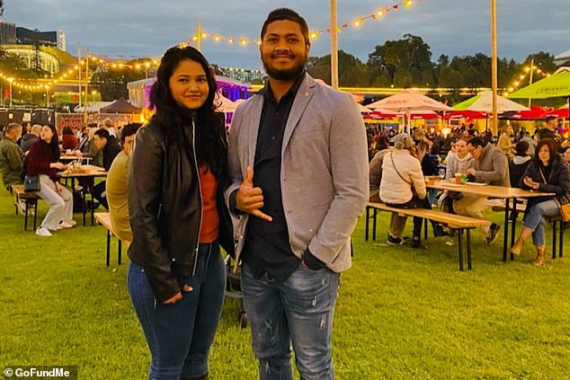 An inquest into the deaths of Chadha and Sachintha Nandula Battagodage (pictured with her partner) would have been avoidable if they had received better care in Adelaide hospitals.
