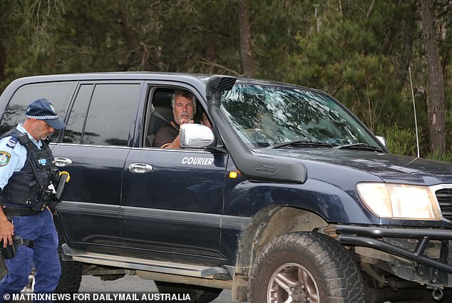 Jesse Baird's distraught family were seen arriving at the crime scene in Bungonia, about 180 kilometers south of Sydney in the Southern Tablelands, on Tuesday night to view his body.
