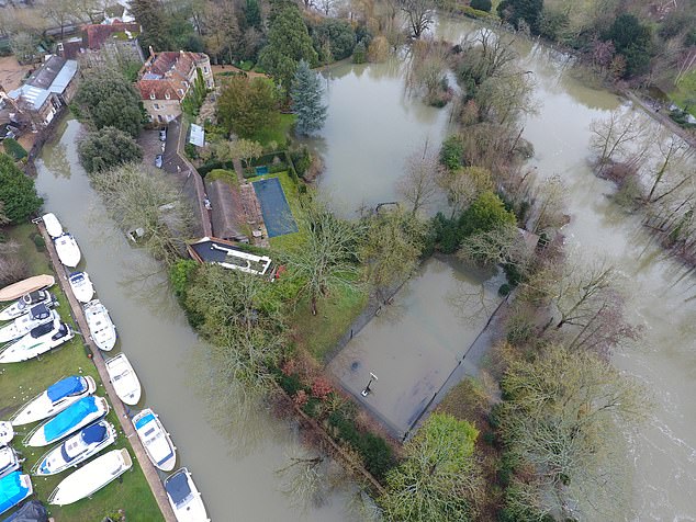 Severe flooding left Clooney's entire garden underwater in 2021