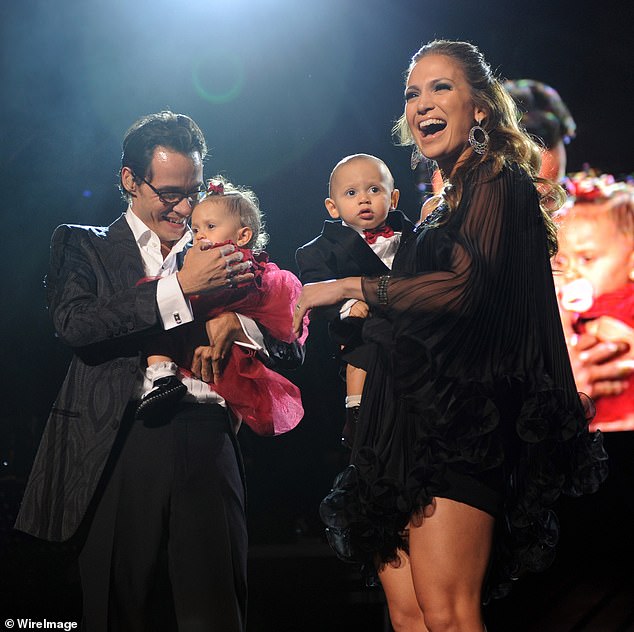 The star shares twins Max and Emme with ex-husband Marc Anthony (pictured in 2009).