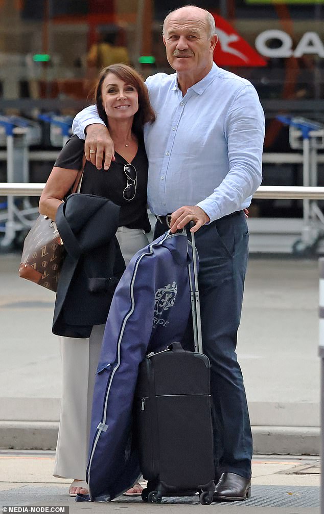 Rugby league icon Wally Lewis (pictured with partner Lynda Adams) has been diagnosed with probable chronic traumatic encephalopathy (CTE)