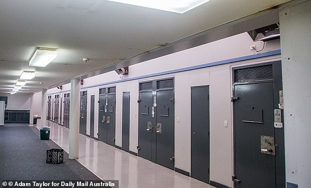 Lamarre-Condon is being held in what is known as an observation camera cell that allows correctional officers to monitor him 24 hours a day.  The MRRC cells at Silverwater are shown above