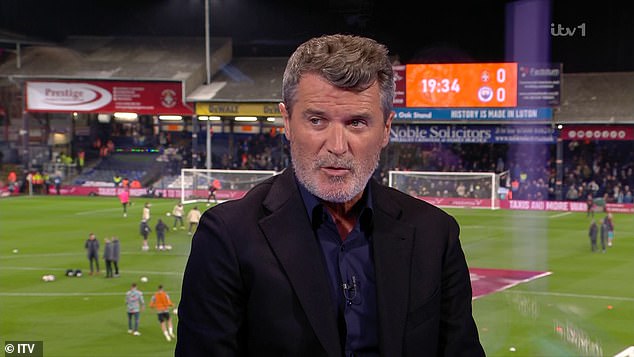 ITV pundit Roy Keane offered a blunt response after watching the former teammates embrace.