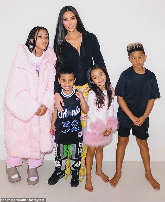Kanye's ex-wife Kim Kardashian warned the rapper to tell Bianca to 'cover' their children: North, Saint, eight, Chicago, six, and Psalm, four.
