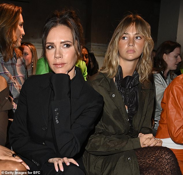 'Victoria absolutely adores Mia and is very sad that she and Romeo have split up. But she has her own relationship with Mia' (pictured at London Fashion Week in February 2022)