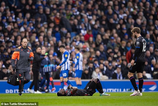 Guehi suffered a knee injury in Crystal Palace's defeat to Brighton earlier this month.