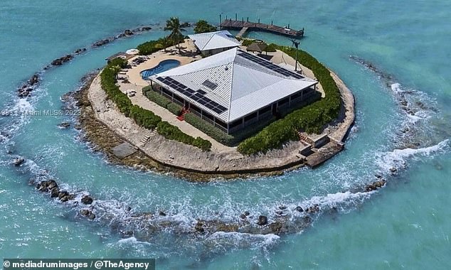 Another island, a James Bond-style lair on East Sister Rock Island in the Florida Keys, is also for sale for $16.5 million.