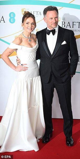 Halliwell and Horner arrive at the 2023 Bafta Film Awards in London on February 19 last year.
