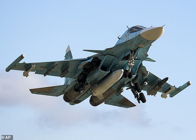 Ukrainian forces have shot down seven Su-34 bombers in the last 10 days (file photo)