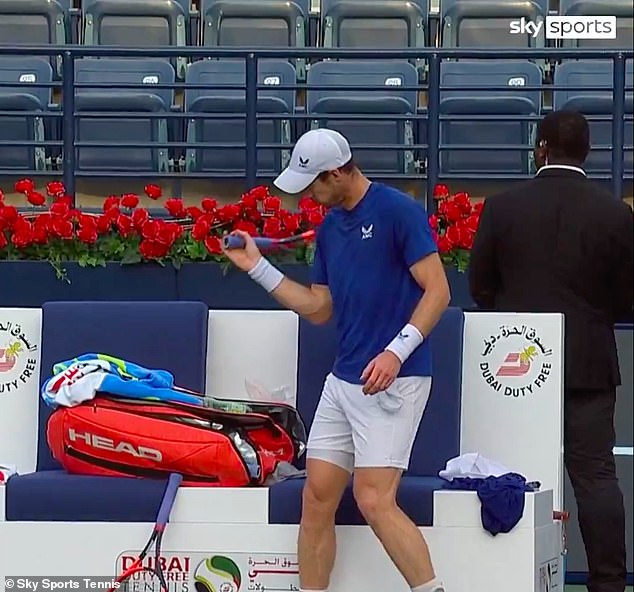 The Brit looked very tempted to inflict more damage on his racket in a frustrating match.