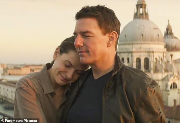 She also assured fans that the performer 'screaming' was not her Mission: Impossible co-star Tom Cruise (pictured together in Mission: Impossible - Dead Reckoning).