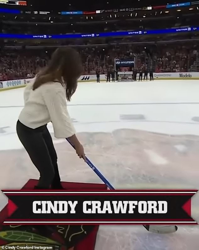 Cindy later posted on Instagram that she was honored to help celebrate his 'legendary career' in hockey.