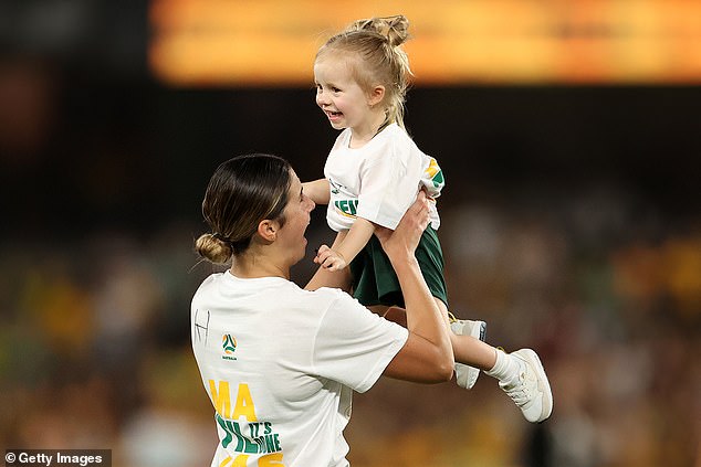 Harper also shared an adorable moment with Kyra Cooney-Cross following the win.