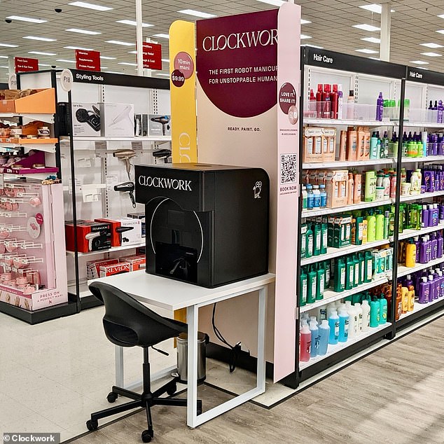 There are currently more than 10 Clockwork locations nationwide and shoppers can also get a robotic manicure at six Target stores.