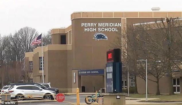 The incident occurred at Perry Meridian High School in Indianapolis earlier this month.